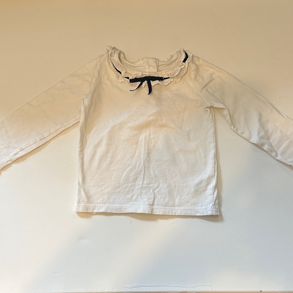 Janie and Jack Long Sleeve Shirt with Ruffle Collar
